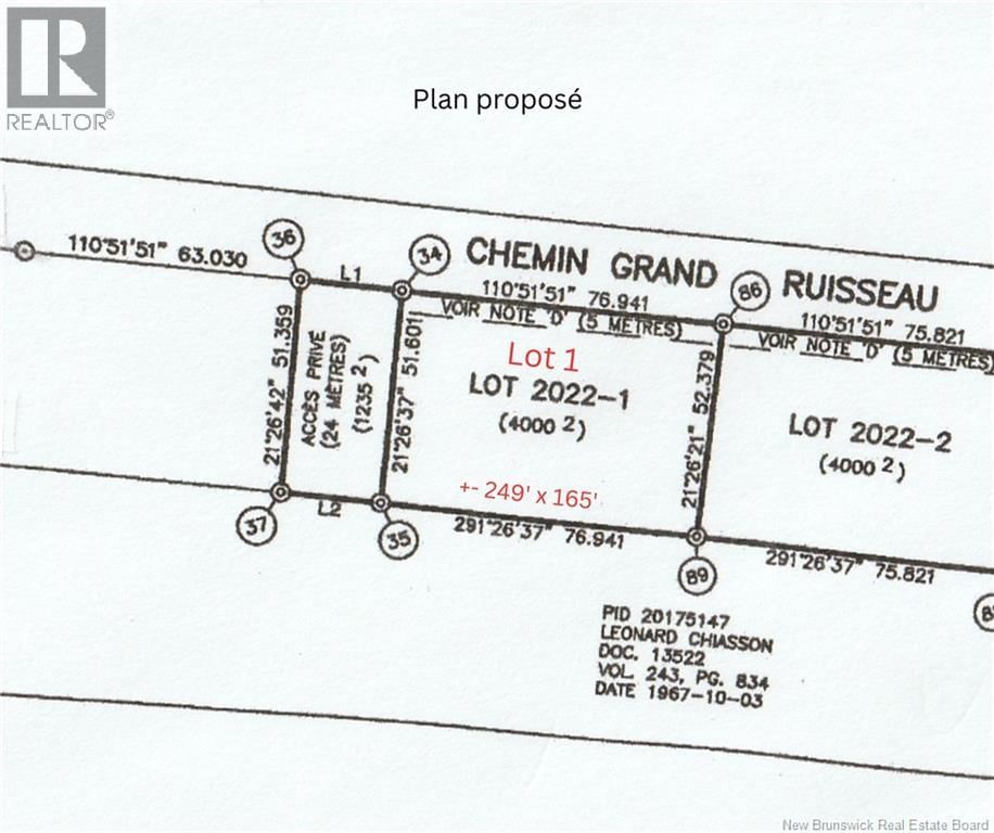 4000 mc Chemin Grand Ruisseau, Pigeon Hill, New Brunswick E8T 2T7