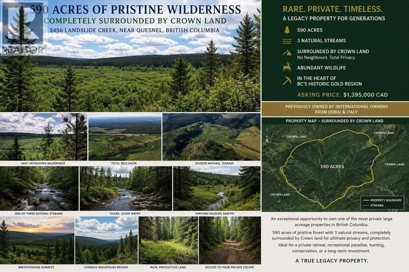 3456 FORESTRY Road Quesnel British Columbia, V2J 3J9 - Vacant Land For Sale