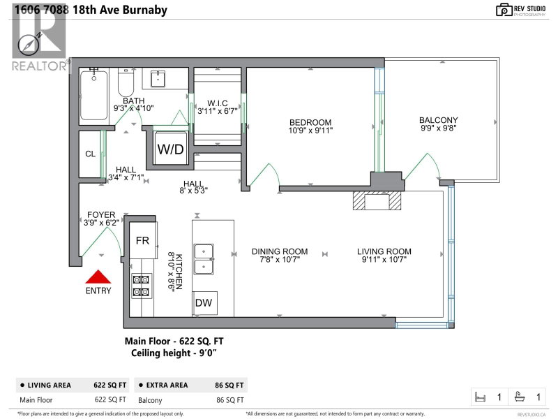 7088 18TH Avenue Burnaby British Columbia, V3N 0A2 - 1 Bedroom Condo For Sale