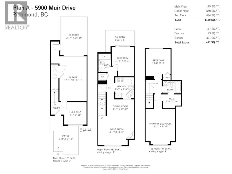 5900 MUIR Drive Richmond British Columbia, V6V 2Y8 - 3 Bedrooms Condo For Sale