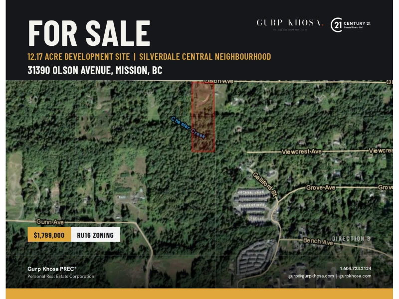 31390 OLSON Avenue Mission British Columbia, V4S 1E8 - Vacant Land For Sale