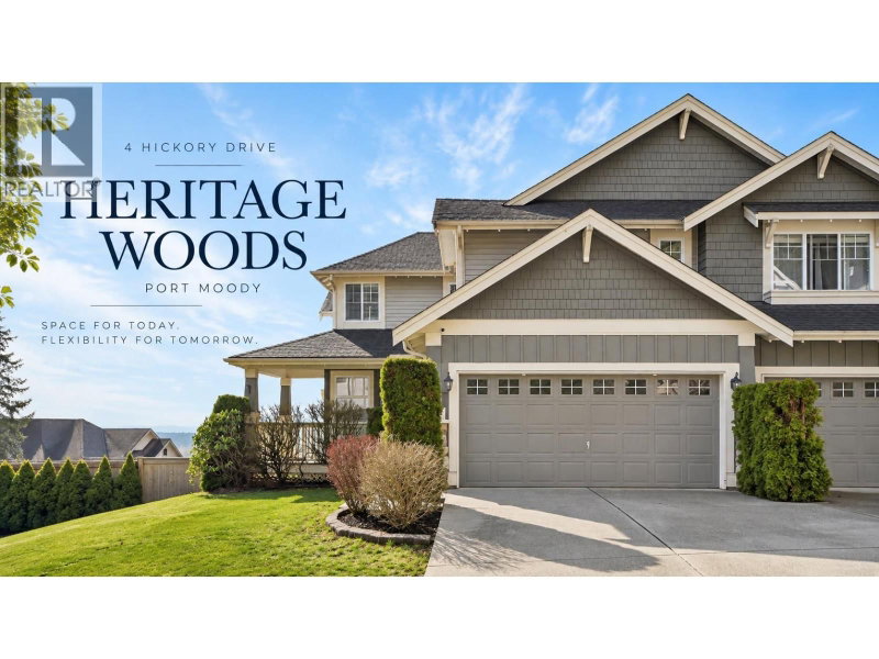 4 HICKORY Drive Port Moody British Columbia, V3H 5L9 - 4 Bedrooms Home For Sale