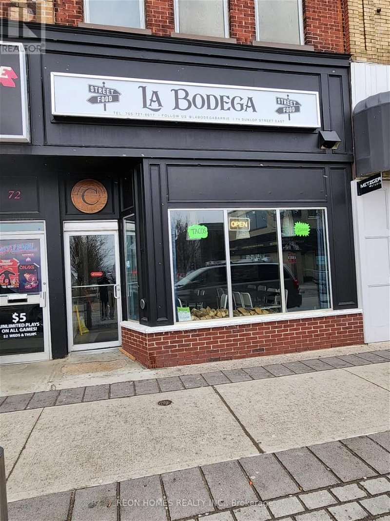 Image #1 of Restaurant for Sale at 74 Dunlop St E, Barrie, Ontario