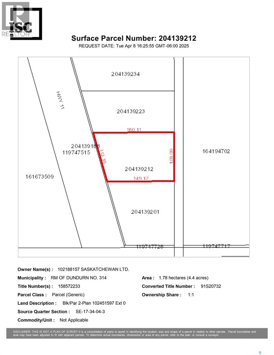 2 11 HIGHWAY, Dundurn Rm No. 314, Saskatchewan S7T 0J1