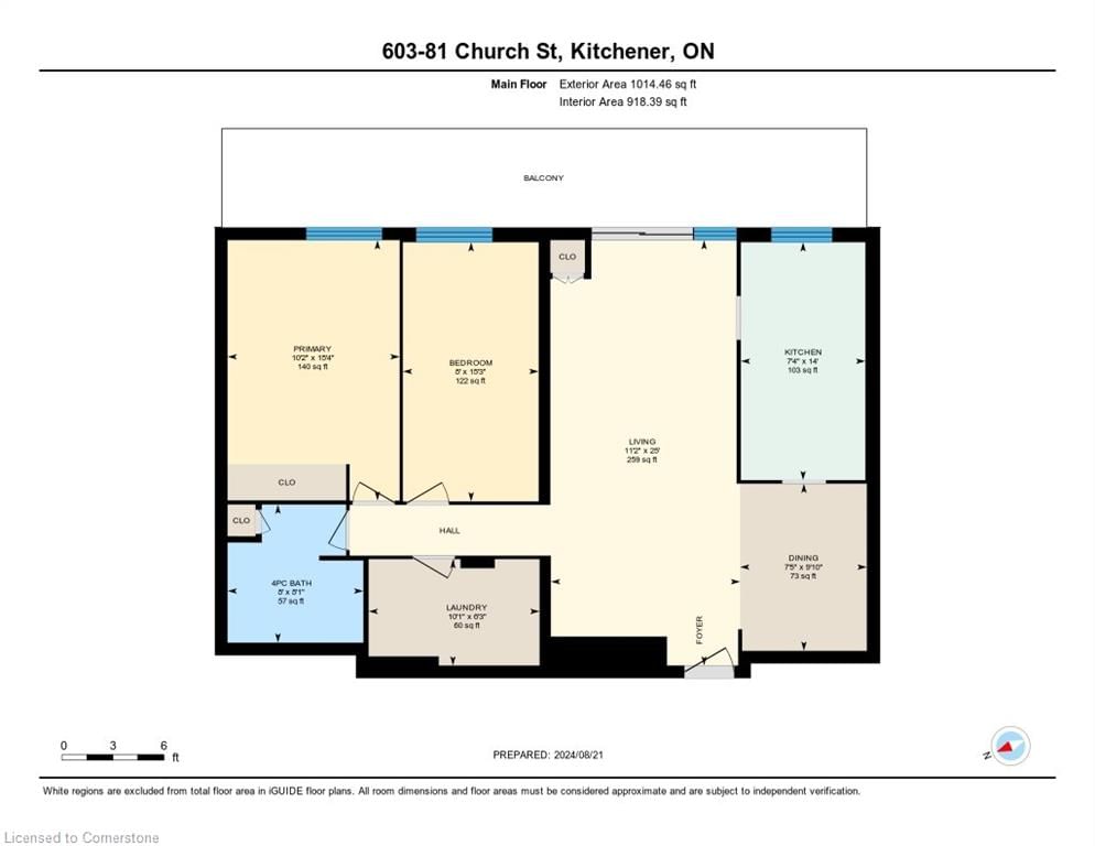 Condo/Apt Unit for sale at 603-81 Church Street, Kitchener, Downtown/Rockway/S. Ward, N2G 4M1 - MLS: 40693555