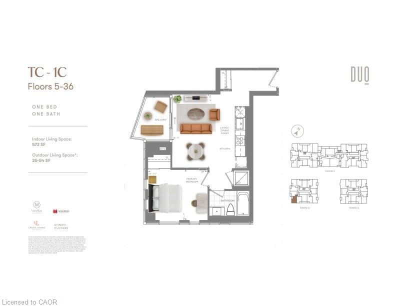 Condo/Apt Unit for lease at 1903-25 Wellington Street, Kitchener, ON, N2G 0G5 - Downtown Kitchener/West Ward - MLS: 40808565