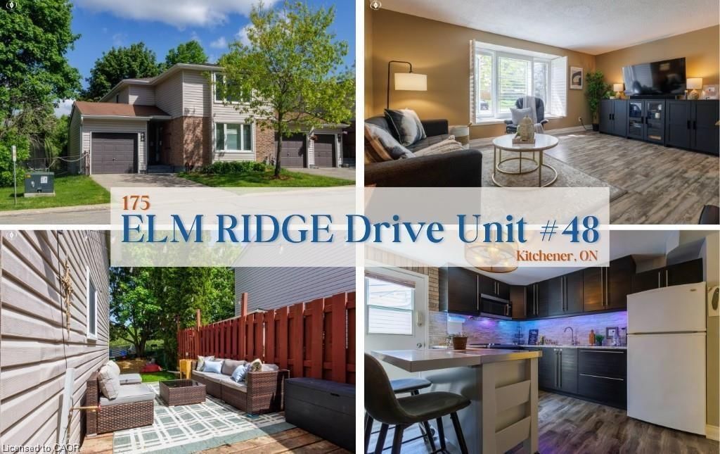Row/Townhouse for sale at 48-175 Elm Ridge Drive, Kitchener, ON, N2N 1L7 - Forest Hill - MLS: 40842558