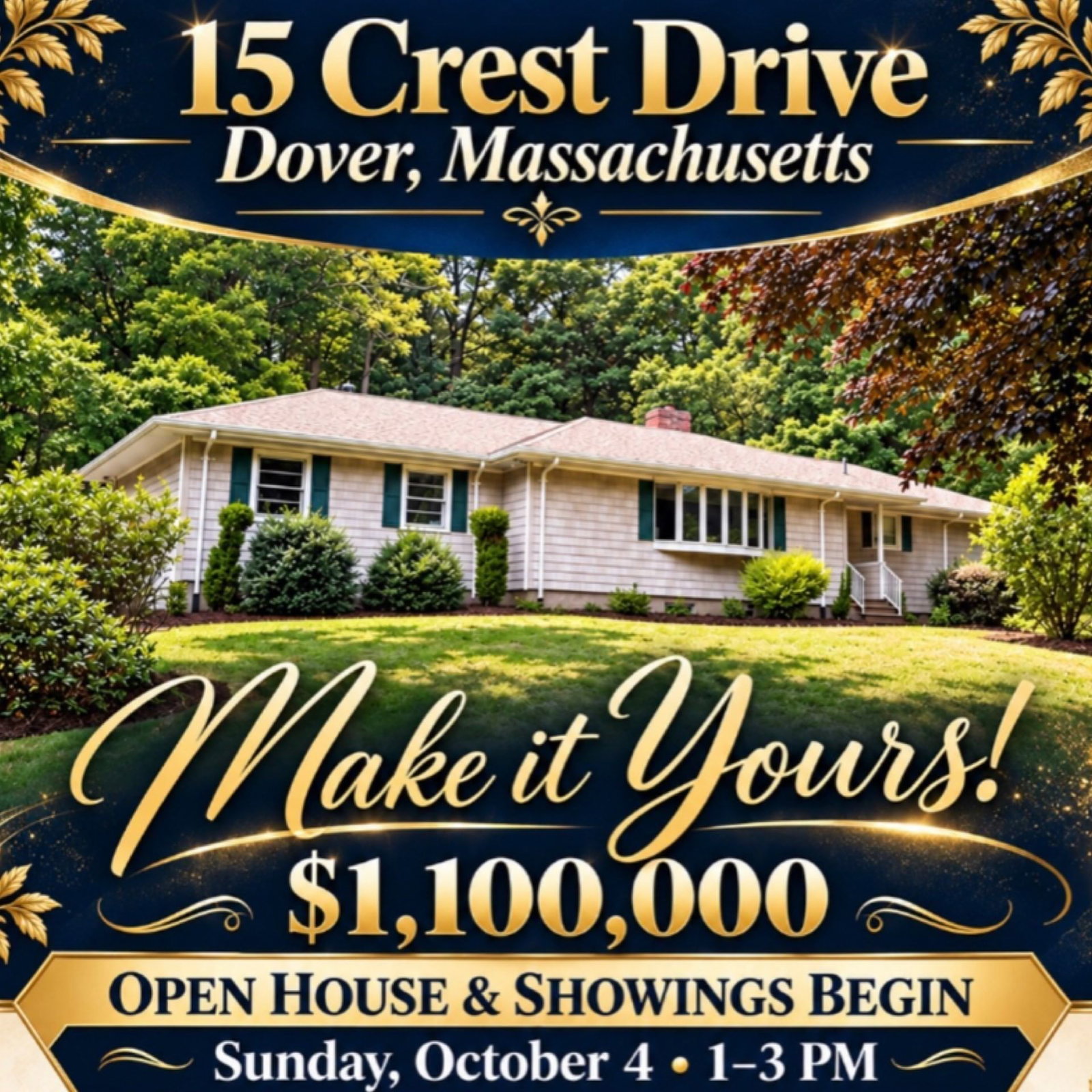 Property at 15 Crest Dr, Dover, MA 02030