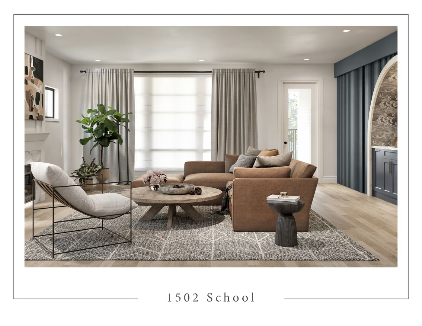 1502 W School Street #1, Chicago, IL 60657 — living view