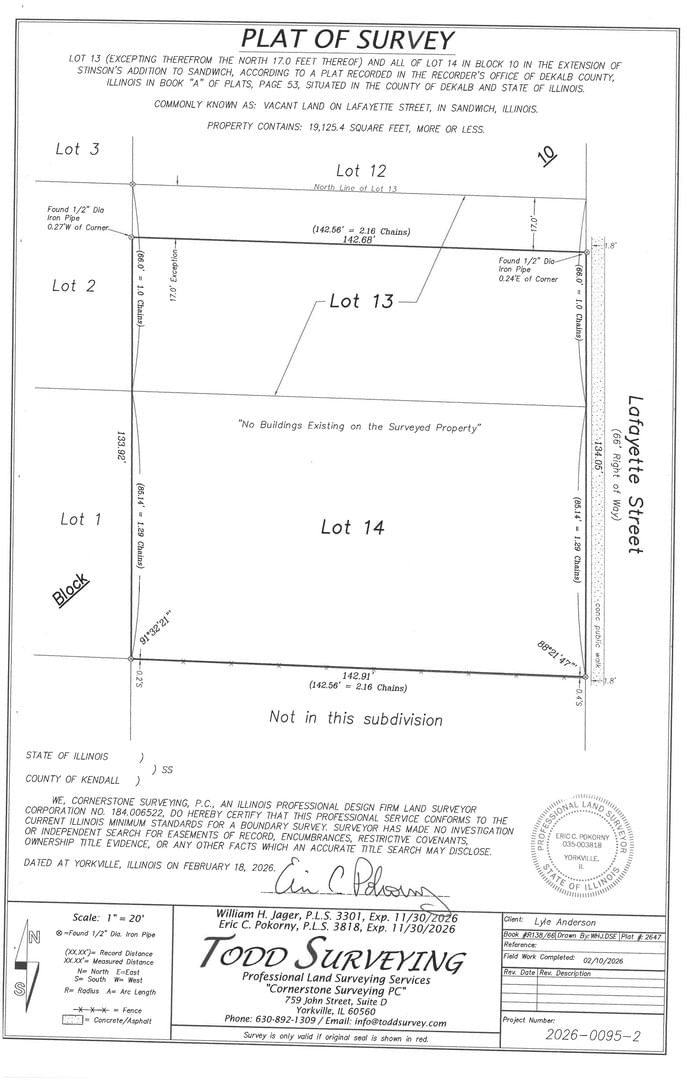 Commonly Known  Vacant Land on Lafayette Street, Sandwich, IL 60548 — all view