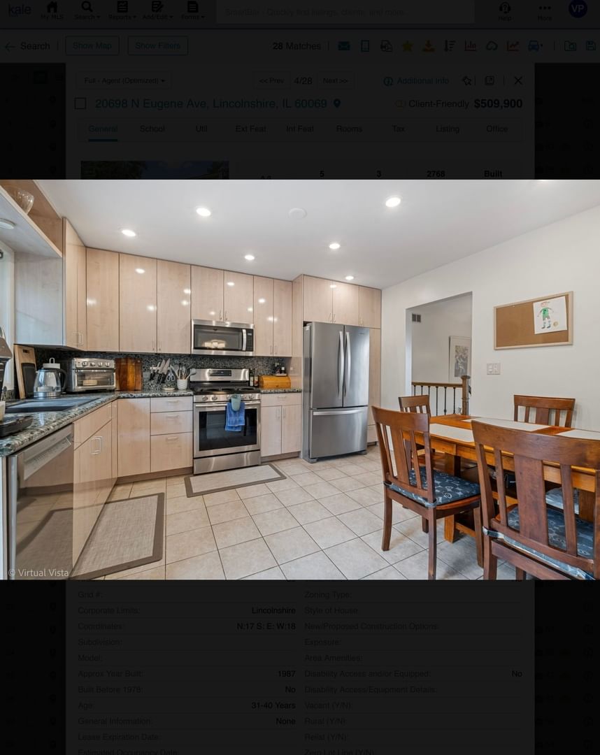 20698 N Eugene Avenue, Prairie View, IL 60069 — kitchen view