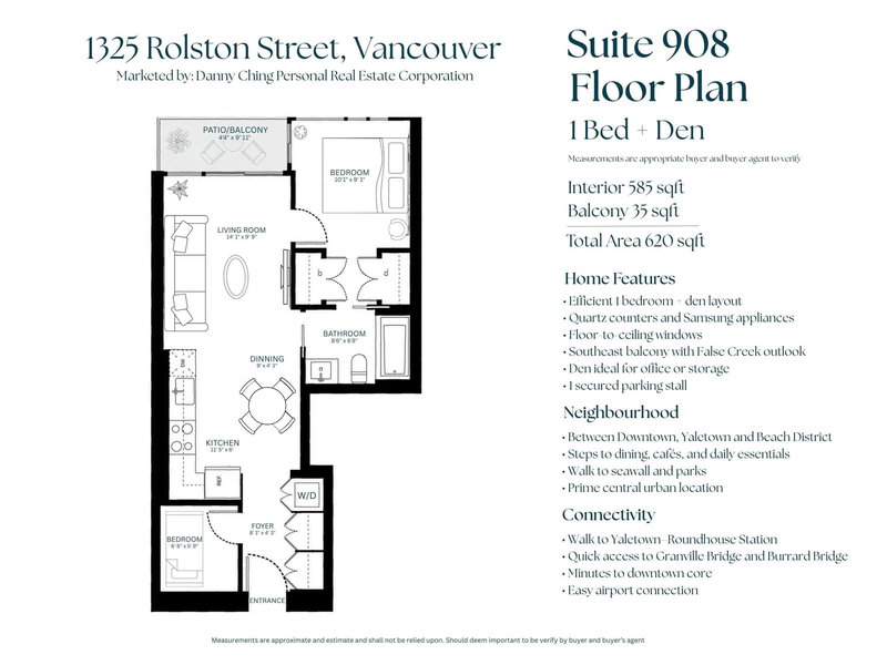 908 - 1325 Rolston Street, Vancouver, V6B 0M2 | Image 2