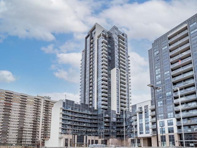 Rent this Beautiful, Neat & Clean Condo with lots of natural light. One Bedroom plus Den With 2 Full Washrooms. Laminate flooring. Has access to open balcony.1 Parking spot, Locker, Water & Heat included. Located Close To: Shopping, Schools, Transit, Park, Recreation Centre And easy access to Hwy401.