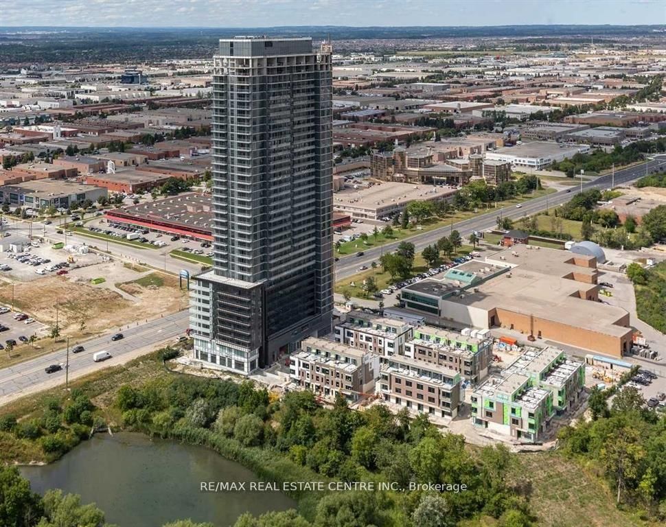 Come Home to One Of The Most Sought After Building. Excellent Location.2 Br+Den With 2 Full Baths.Well Laid Floor Plan With Open Concept Living Space, Integrated Appliances With Unobstructed Views. Includes Parking And Locker.875 Sqft With 84.25Sqft Balcony. Walk To Subway And Bus Terminal.9Ft Ceilings, Quartz Kitchen. Laminate Floorings Throughout.