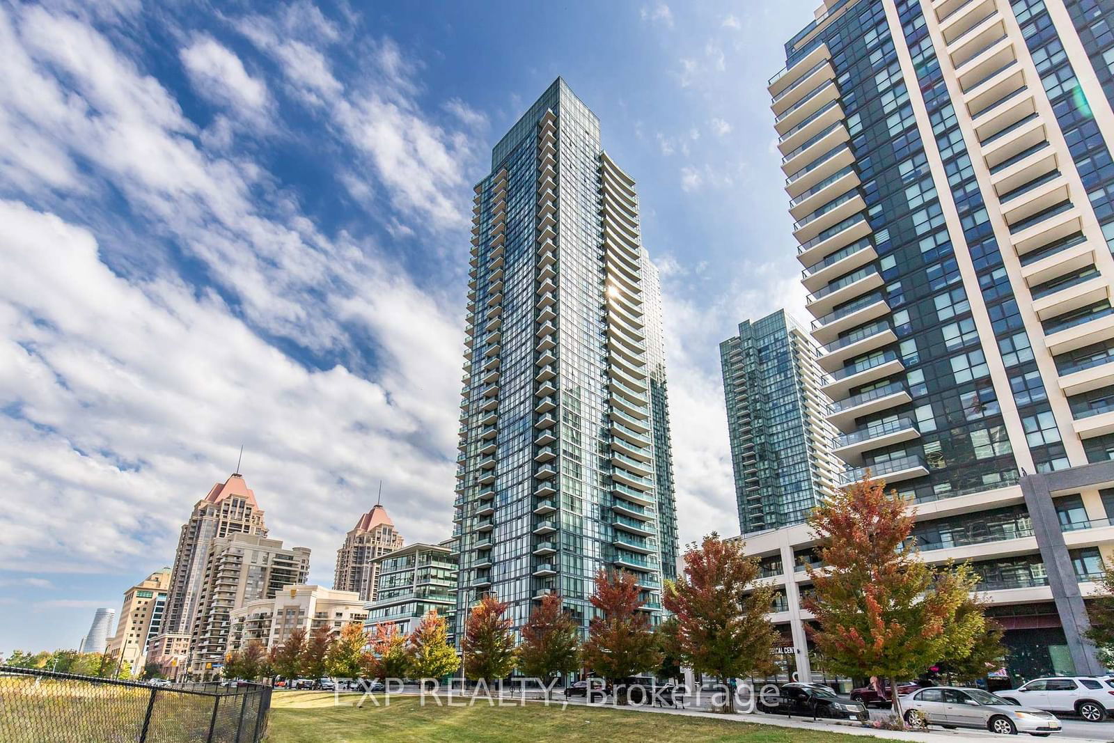 Experience the vibrant urban lifestyle of Mississauga firsthand! This spacious 2-bdrm condo + den offers the perfect blend of comfort and convenience. Upon entering, you'll be greeted by the den - A versatile space that can serve as an office or cozy retreat. The open-concept living and dining area is filled with natural light, creating a warm and inviting atmosphere. The kitchen seamlessly connects to this space making it a pleasure for both everyday cooking and entertaining. The primary is complete with an ensuite for your convenience. Large windows give the 2nd bdrm ton of natural light. A private balcony, where you can enjoy stunning city views and more. Located in the heart of Mississauga, you have easy access to shopping, dining, entertainment and public transportation. Don't miss the opportunity to make this condo your home.Offers an array of amenities including: gym, pool, party rooms, games rooms, 24//7 concierge service for added security and convenience. Students and new immigrants welcomed.