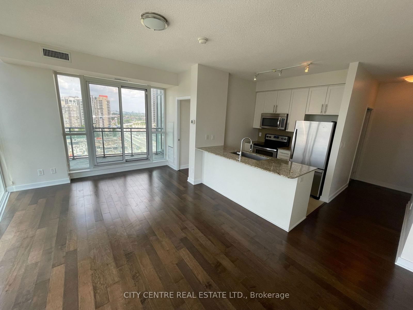 Occupancy June-1st-2025, 2 Bedroom Plus Den, Corner Unit, Laminate Flooring In Bedrooms, Very Bright Unit With A Lot Of Natural Light, 2 Full Washroom, 1 Parking, 1 Locker, One Of The Few Units Upgraded With A Central Vacuum, Granite Kitchen Counter, Stainless Steel Appliances, Floor Plan Attached, Looking For A Small Single Family Triple-A Tenants (No Airbnb/ Temporary Accommodation/Coworkers), No Pets, Tenant Pays Own Hydro/Cable-Tv, (Cold-Hot-Water/Heat/Central Air Conditioning Are Included In The Rent), Please Note Listing Photos Are From The Previous Vacancy Period As It Is Currently Tenanted, Stainless Steel Fridge, Stove, Dishwasher, Microwave, Washer, Dryer, Amazing Building Amenities, Steps To Square One Mall, Bus Terminal, Go Bus, Celebration Square, Central Library, Living Arts Centre, Hwy-403, Schools, Sheridan College